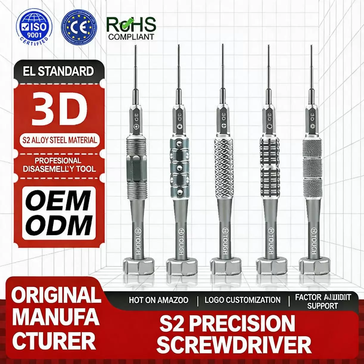 Innovative 2D/3D Precision Screwdriver with Ergonomic Handle and S2 Bit (Special-Shaped Aluminum Alloy) – Mobile Phone Repair Tool